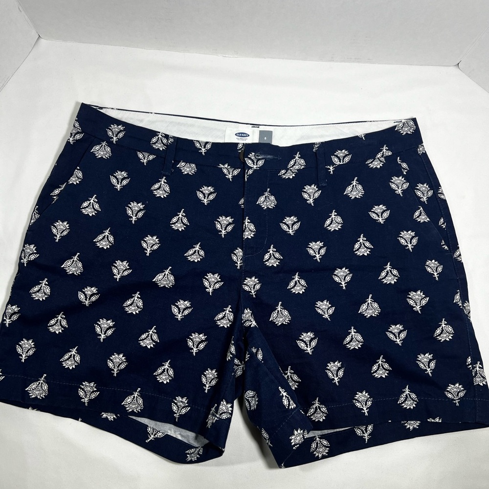 Old Navy Navy Blue Floral Athletic Shorts